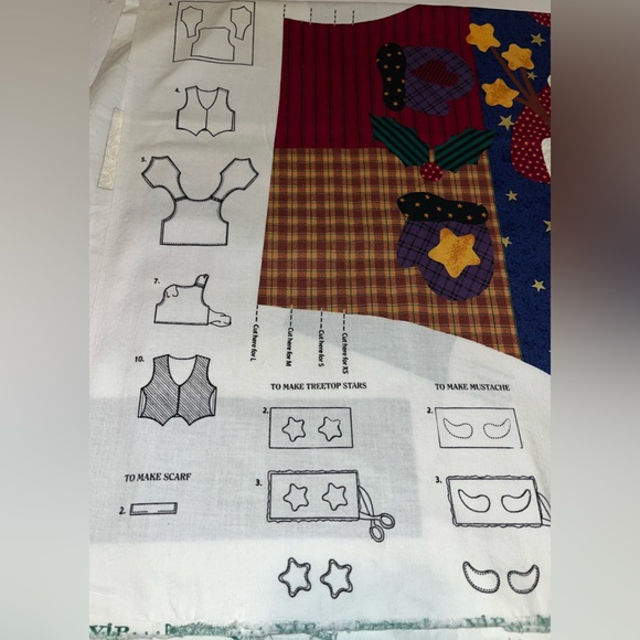 Dreamspinners Vintage Christmas Vest Cut & Sew Fabric Panel - Picture 10 of 16